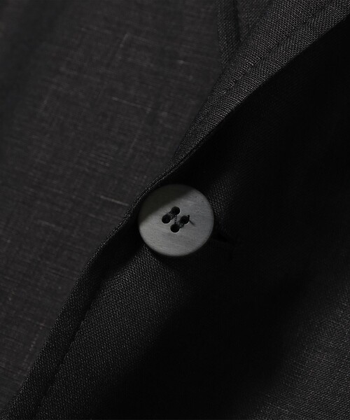 GIANNETTO（ジャンネット）の「【別注】GIANNETTO / リネン ブラックソリッド ジャケット（テーラードジャケット・メンズ・ブラック・46/44/50/52）」の8枚目の写真