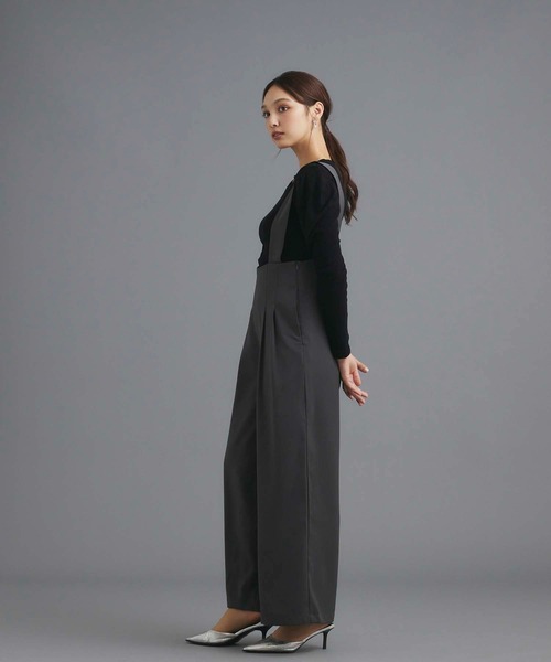 fifth（フィフス）の「タックデザインサロペット（つなぎ/オールインワン・レディース・ブラック/グレー・M）」の9枚目の写真