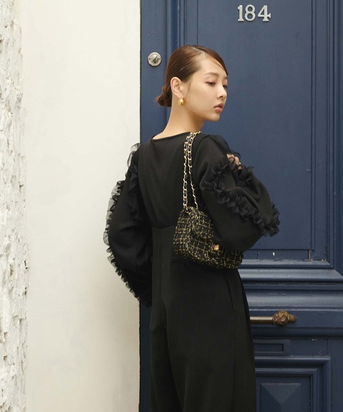 fifth（フィフス）の「タックデザインサロペット（つなぎ/オールインワン・レディース・ブラック/グレー・M）」の22枚目の写真