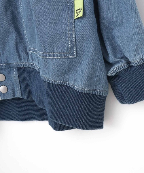 MAKE YOUR DAY（メイクユアデイ）の「デニムジャケット■80～140cm（デニムジャケット・キッズ・ネイビー/ブルー・90/100/110/120/130/140/80）」の21枚目の写真