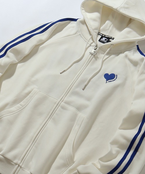 STARTER BLACK LABEL(スターターブラックレーベル)の「【STARTER /スターター】裏起毛 サイドライン ジップアップパーカー(パーカー・メンズ・ベージュ/ホワイト・L/XL/M)」の19枚目の写真