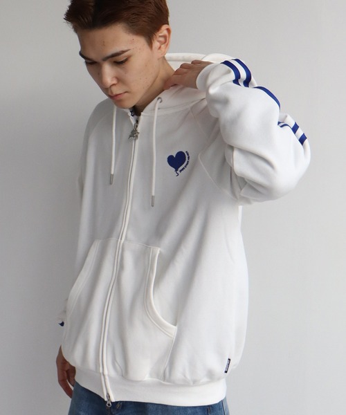 STARTER BLACK LABEL(スターターブラックレーベル)の「【STARTER /スターター】裏起毛 サイドライン ジップアップパーカー(パーカー・メンズ・ベージュ/ホワイト・L/XL/M)」の12枚目の写真