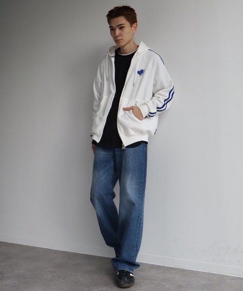 STARTER BLACK LABEL(スターターブラックレーベル)の「【STARTER /スターター】裏起毛 サイドライン ジップアップパーカー(パーカー・メンズ・ベージュ/ホワイト・L/XL/M)」の17枚目の写真