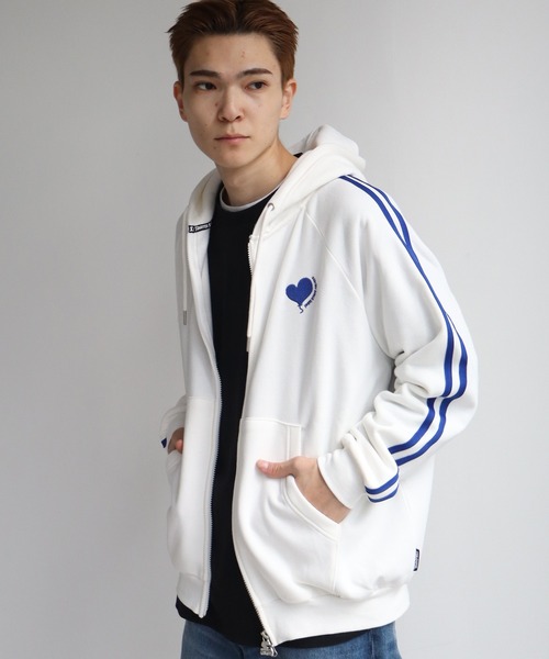 STARTER BLACK LABEL(スターターブラックレーベル)の「【STARTER /スターター】裏起毛 サイドライン ジップアップパーカー(パーカー・メンズ・ベージュ/ホワイト・L/XL/M)」の13枚目の写真