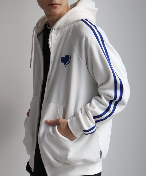 STARTER BLACK LABEL(スターターブラックレーベル)の「【STARTER /スターター】裏起毛 サイドライン ジップアップパーカー(パーカー・メンズ・ベージュ/ホワイト・L/XL/M)」の14枚目の写真