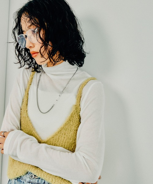 LEPSIM（レプシィム）の「テンセル混タートル　145367（Tシャツ/カットソー・レディース・レッド/ライトグリーン/ブラック/オフホワイト/グリーン/レッド系その他/チャコールグレー・FREE）」の10枚目の写真