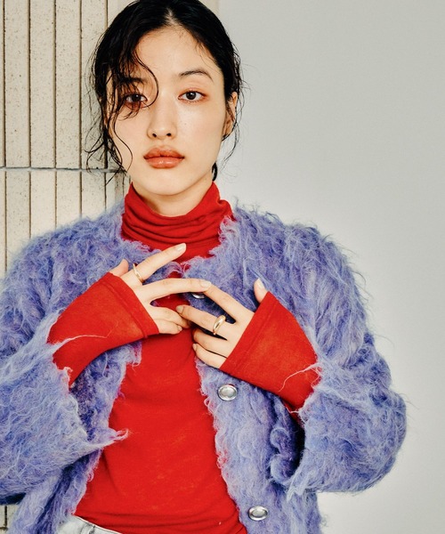 LEPSIM（レプシィム）の「テンセル混タートル　145367（Tシャツ/カットソー・レディース・レッド/ライトグリーン/ブラック/オフホワイト/グリーン/レッド系その他/チャコールグレー・FREE）」の20枚目の写真