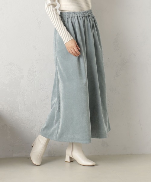 FOUND GOOD（ファウンドグッド）の「EASYコーデュロイスカーチョ（その他パンツ・レディース・ベージュ/アイボリー/ブラック/ブルー系2・L/M/S）」の4枚目の写真