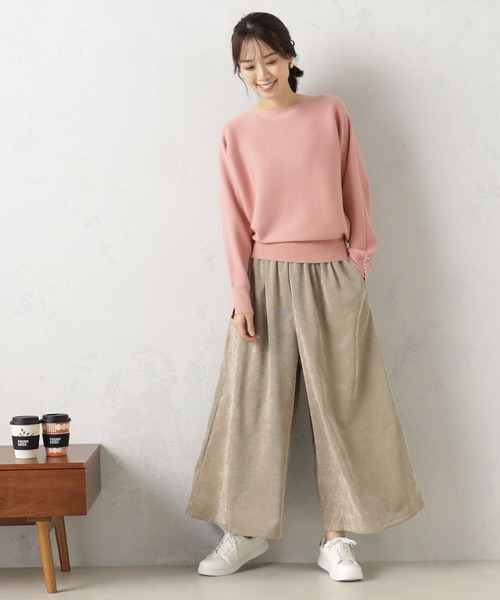 FOUND GOOD（ファウンドグッド）の「EASYコーデュロイスカーチョ（その他パンツ・レディース・ベージュ/アイボリー/ブラック/ブルー系2・L/M/S）」の9枚目の写真