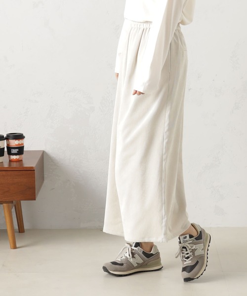 FOUND GOOD（ファウンドグッド）の「EASYコーデュロイスカーチョ（その他パンツ・レディース・ベージュ/アイボリー/ブラック/ブルー系2・L/M/S）」の13枚目の写真