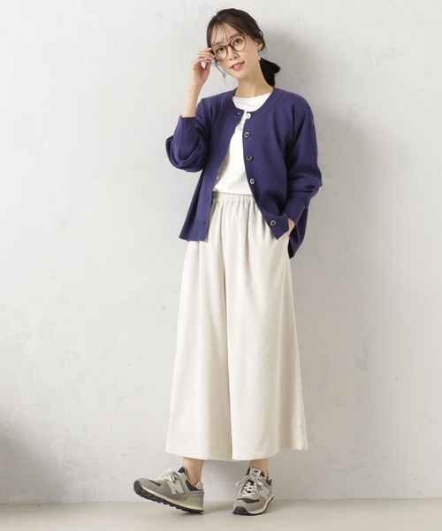 FOUND GOOD（ファウンドグッド）の「EASYコーデュロイスカーチョ（その他パンツ・レディース・ベージュ/アイボリー/ブラック/ブルー系2・L/M/S）」の16枚目の写真