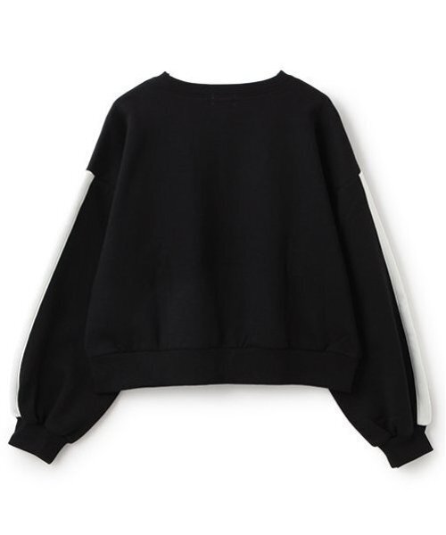 LOVETOXIC(ラブトキシック)の「【LTXC】裏起毛ラインクロップドトレーナー(スウェット・キッズ・ブラック/カーキ/オフホワイト・L/M/S)」の4枚目の写真
