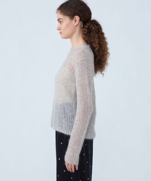 BALLSEY（ボールジィ）の「ラメスパンコールモヘヤ クルーネックプル