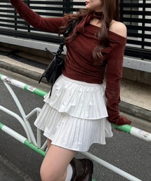 APPORTE PAR LES MARCHES | ティアードミニプリーツスカート(スカート)