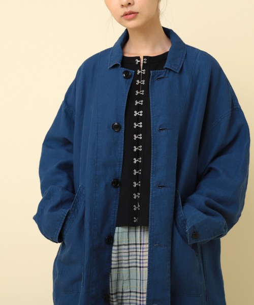 セール】C0784 JAPAN LINENワークコート（ステンカラー