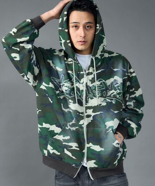 SEQUENZ（シークエンズ）の「【SEQUENZ（シークエンズ）】sqnz LOGO APPLIQUE ZIP HOODIE / フーディ ワイドシルエット ワッペン 男女兼用（パーカー・メンズ・ブラック/その他1/ダークブラウン/ピンク系その他2/その他2/ライトグレー・SMALL/LARGE/MEDIUM）」の5枚目の写真