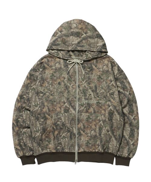 SEQUENZ（シークエンズ）】LOGO APPLIQUE ZIP HOODIE / フェード