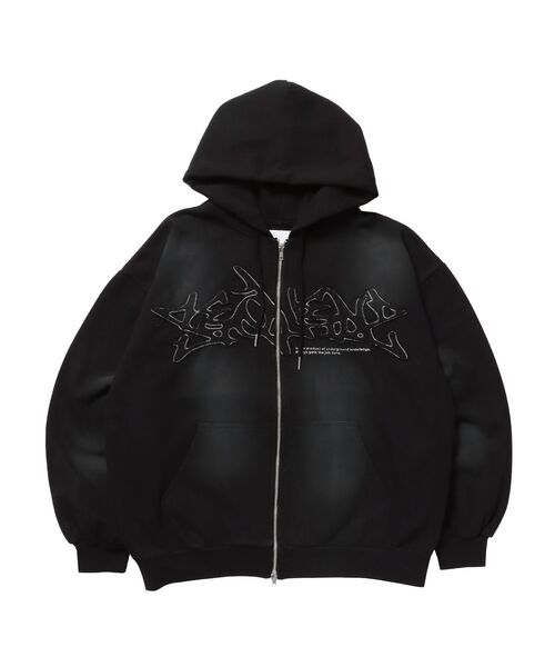 SEQUENZ（シークエンズ）】sqnz LOGO APPLIQUE ZIP HOODIE / フーディ
