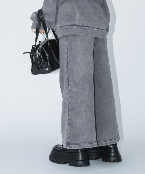 17HR（セブンティーンアワーズ）の「ウォッシュドスウェットパンツ(セットアップ可)（スウェットパンツ・レディース・ブラック/グレー・FREE）」の3枚目の写真