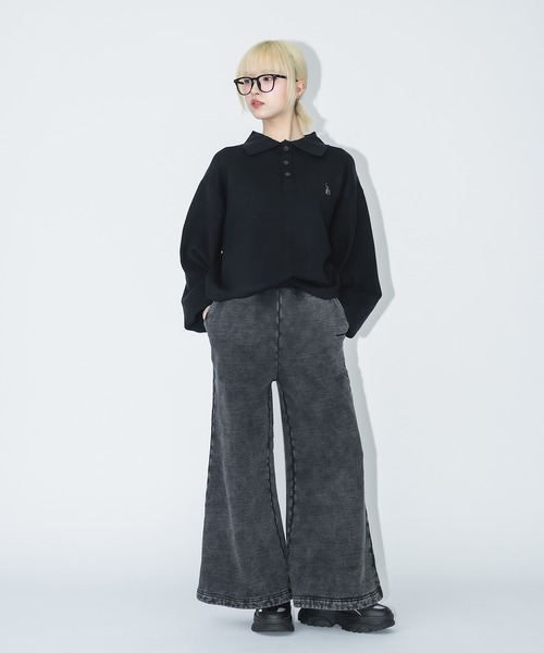 17HR（セブンティーンアワーズ）の「ウォッシュドスウェットパンツ(セットアップ可)（スウェットパンツ・レディース・ブラック/グレー・FREE）」の21枚目の写真