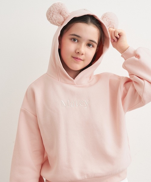 キッズ 裏起毛クマ耳パーカー（パーカー）｜coca（coca）（コカ）の