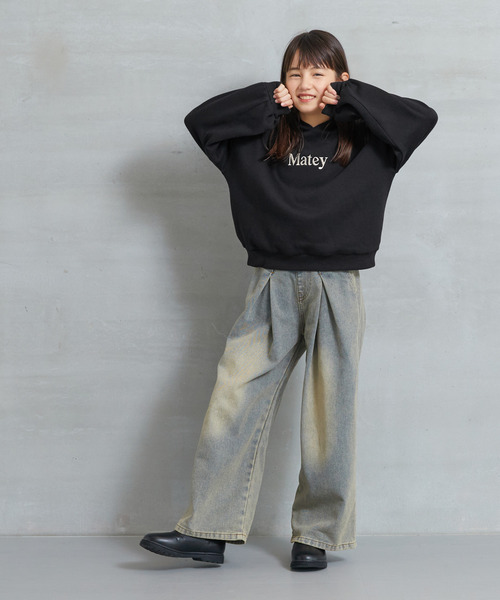 coca（coca）（コカ）の「【WEB限定セール】キッズ　裏起毛クマ耳パーカー（パーカー・キッズ・ブラック/アイボリー/ライトピンク・140/130/150/120）」の6枚目の写真