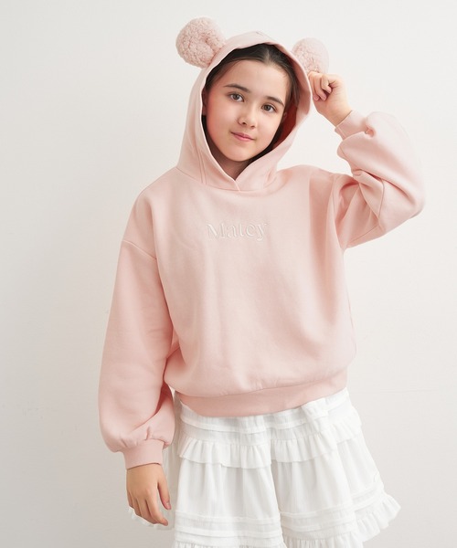 キッズ 裏起毛クマ耳パーカー（パーカー）｜coca（coca）（コカ）の