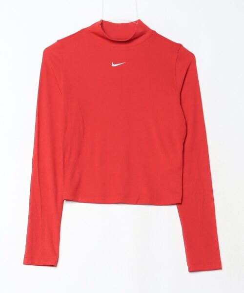 atmos pink(アトモスピンク)の「NIKE AS W NSW ESSNTL RIB MOCK LS TO / ナイキ ウィメンズ NSW エッセンシャル リブ L/S モック トップ 【SP】(Tシャツ/カットソー・レディース・レッド・M/S)」の3枚目の写真