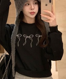 Mayree | 【Mayree】 リボン プリント トレーナー スウェット(スウェット)