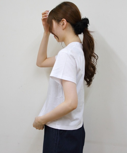 DANTON(ダントン)の「DANTON/ダントン ショートTEEシャツ ソリッド T/C SHORT T-SHIRT SOLID DT-C0408 CVT(Tシャツ/カットソー・レディース・サックスブルー/ダークベージュ/ホワイト/ピンク/ダークブルー/ライトグリーン/ライトベージュ・M)」の9枚目の写真