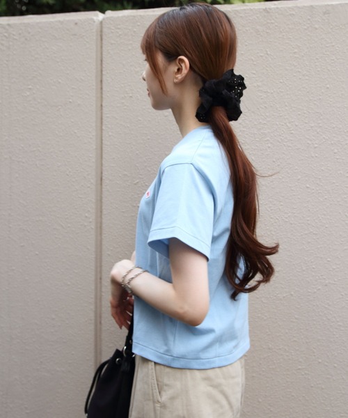 DANTON(ダントン)の「DANTON/ダントン ショートTEEシャツ ソリッド T/C SHORT T-SHIRT SOLID DT-C0408 CVT(Tシャツ/カットソー・レディース・サックスブルー/ダークベージュ/ホワイト/ピンク/ダークブルー/ライトグリーン/ライトベージュ・M)」の19枚目の写真