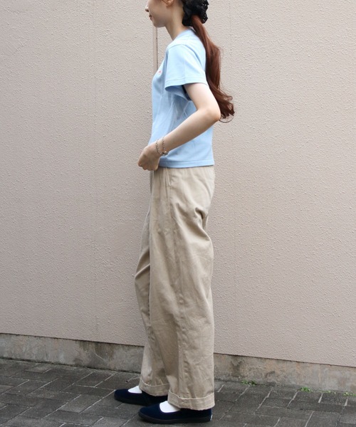 DANTON(ダントン)の「DANTON/ダントン ショートTEEシャツ ソリッド T/C SHORT T-SHIRT SOLID DT-C0408 CVT(Tシャツ/カットソー・レディース・サックスブルー/ダークベージュ/ホワイト/ピンク/ダークブルー/ライトグリーン/ライトベージュ・M)」の22枚目の写真
