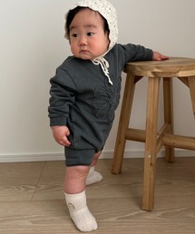 CIAOPANIC TYPY（チャオパニックティピー）の「【25SS新作】【KIDS】ピグメント加工フラワーロープロンパース（ロンパース）」