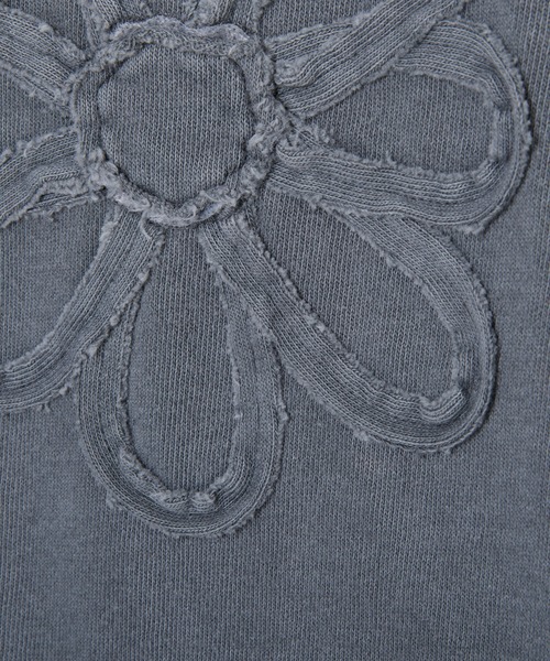 CIAOPANIC TYPY（チャオパニックティピー）の「【25SS新作】【KIDS】ピグメント加工フラワーロープロンパース（ロンパース・キッズ・チャコールグレー/オフホワイト・80）」の9枚目の写真