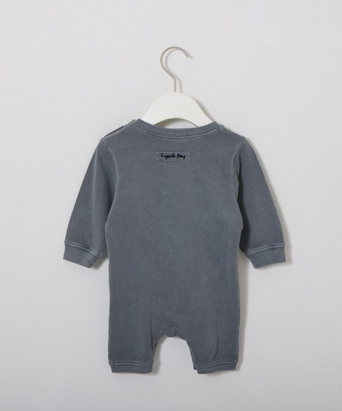 CIAOPANIC TYPY（チャオパニックティピー）の「【25SS新作】【KIDS】ピグメント加工フラワーロープロンパース（ロンパース・キッズ・チャコールグレー/オフホワイト・80）」の5枚目の写真