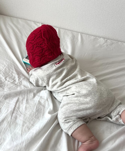 CIAOPANIC TYPY（チャオパニックティピー）の「【25SS新作】【KIDS】ピグメント加工フラワーロープロンパース（ロンパース・キッズ・チャコールグレー/オフホワイト・80）」の16枚目の写真