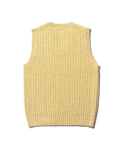 BEAMS PLUS(ビームスプラス)の「コットン リネン アラン ベスト(ベスト・メンズ・グリーン/ベージュ/ネイビー・M/L/XL/S)」の8枚目の写真