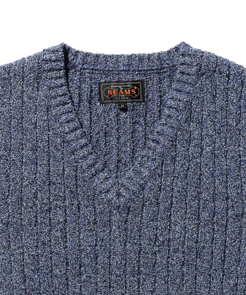 BEAMS PLUS(ビームスプラス)の「コットン リネン アラン ベスト(ベスト・メンズ・グリーン/ベージュ/ネイビー・M/L/XL/S)」の13枚目の写真
