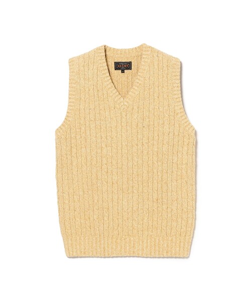 BEAMS PLUS(ビームスプラス)の「コットン リネン アラン ベスト(ベスト・メンズ・グリーン/ベージュ/ネイビー・M/L/XL/S)」の17枚目の写真