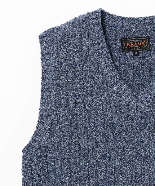 BEAMS PLUS(ビームスプラス)の「コットン リネン アラン ベスト(ベスト・メンズ・グリーン/ベージュ/ネイビー・M/L/XL/S)」の22枚目の写真