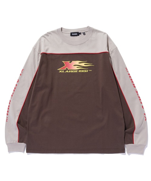 セール】PIPING L/S TEE（Tシャツ/カットソー）｜XLARGE