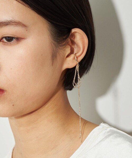 CITEN（シテン）の「＜CITEN＞リボンイヤーカフ（イヤーカフ・レディース・シルバー/ゴールド・FREE）」の2枚目の写真