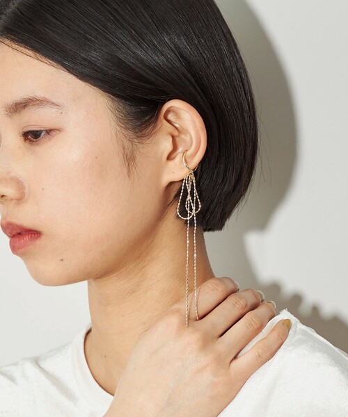 CITEN（シテン）の「＜CITEN＞リボンイヤーカフ（イヤーカフ・レディース・シルバー/ゴールド・FREE）」の3枚目の写真