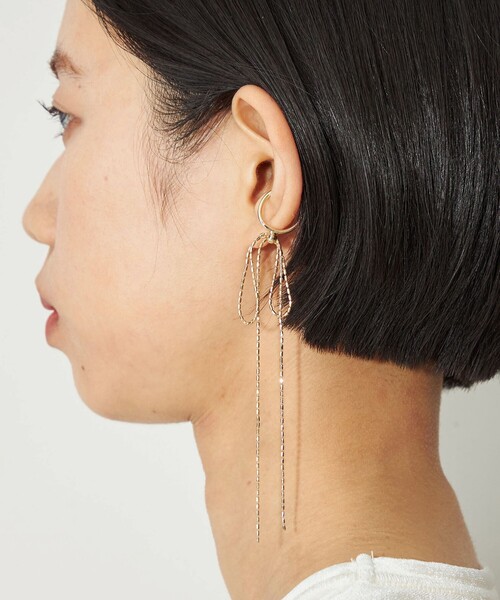 CITEN（シテン）の「＜CITEN＞リボンイヤーカフ（イヤーカフ・レディース・シルバー/ゴールド・FREE）」の4枚目の写真