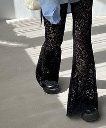 フラワーレース フレアパンツ chw25s020-ファッション通販サイト