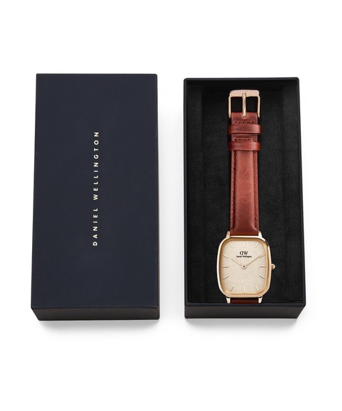 Daniel Wellington(ダニエルウェリントン)の「Marlon Sheffield Linen 本革 32×36.5MM ローズゴールド/シルバー(アナログ腕時計・メンズ・ピンクゴールド/シルバー・ONE SIZE)」の10枚目の写真