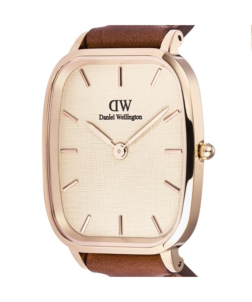 Daniel Wellington(ダニエルウェリントン)の「Marlon Sheffield Linen 本革 32×36.5MM ローズゴールド/シルバー(アナログ腕時計・メンズ・ピンクゴールド/シルバー・ONE SIZE)」の8枚目の写真