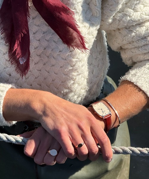 Daniel Wellington(ダニエルウェリントン)の「Marlon Sheffield Linen 本革 32×36.5MM ローズゴールド/シルバー(アナログ腕時計・メンズ・ピンクゴールド/シルバー・ONE SIZE)」の19枚目の写真