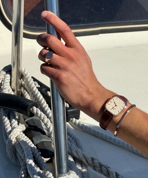 Daniel Wellington(ダニエルウェリントン)の「Marlon Sheffield Linen 本革 32×36.5MM ローズゴールド/シルバー(アナログ腕時計・メンズ・ピンクゴールド/シルバー・ONE SIZE)」の15枚目の写真