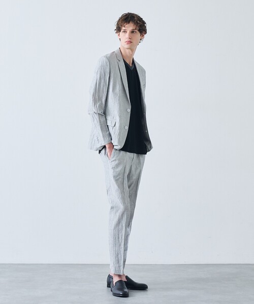 5351 POUR LES HOMMES(ゴーサンゴーイチプールオム)の「【セットアップ対応】コットン ワッシャー プリント パンツ(スラックス・メンズ・ホワイト/ブラック・44/46/48/50)」の17枚目の写真